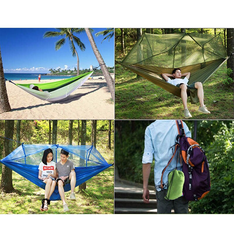 Cheap Goat Tents Outdoor Hammock With Anti Mosquito Net Detachable Hiking Travel Camping 1 2 Person Tent Backyard Hammock   
